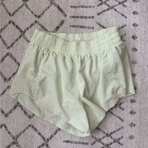 Light Mint Women’s Athletic Athleta Shorts with Perforated Side Panels